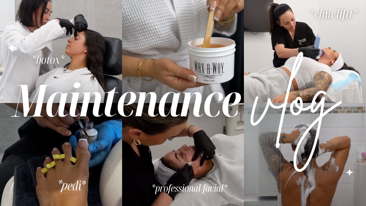 FALL MAINTENANCE VLOG 🧖🏽‍♀️💉 botox, nails, professional facial, chin lift *everything shower* & more