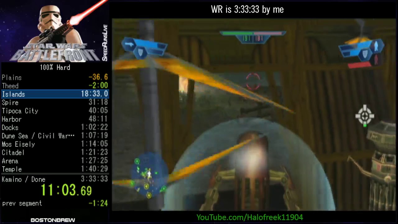 Star Wars Battlefront (2004) 100% : Hard Speedrun in 3h 28m 40s