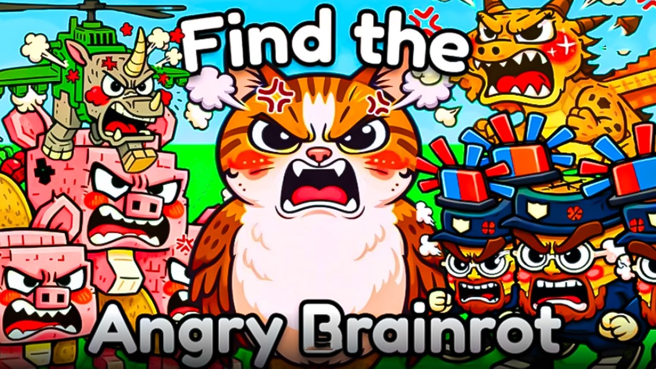 Как собрать все 10 BRAINROTS в игре Find the Angry Brainrot [Новое обновление 150] Roblox
