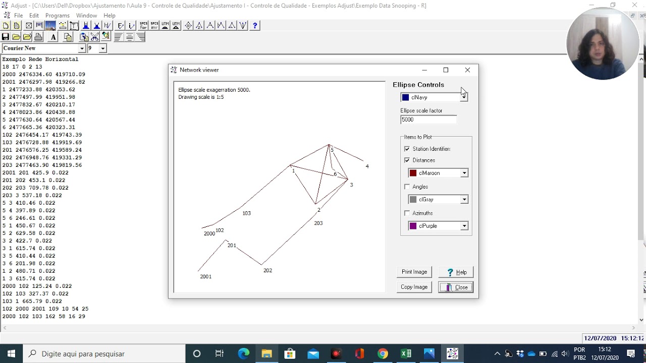 Ajustamento I   Aula 9I   Exemplo data snooping planimetria