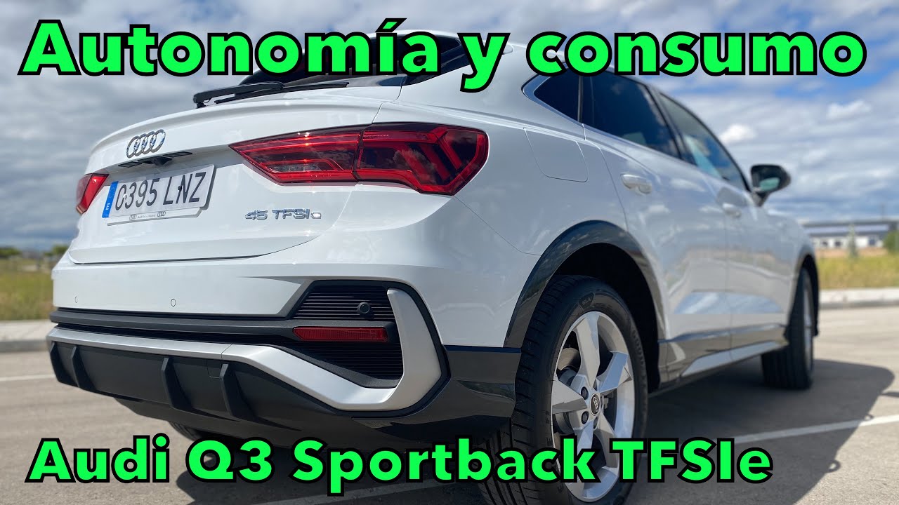 AUDI Q3 SPORTBACK 45 TFSIe prueba de AUTONOMÍA ELÉCTRICA y consumo en modo híbrido en español MOTORK