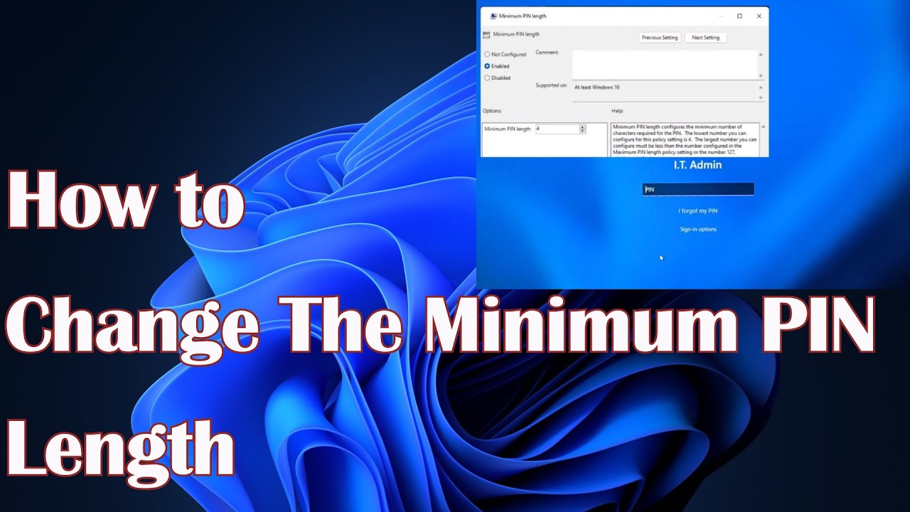 How to Change The Minimum PIN Length in Windows 11