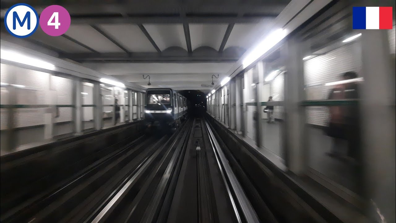 Ligne 4 du Métro de Paris/ Ligne 4 of Paris Subway on 24/12/2023