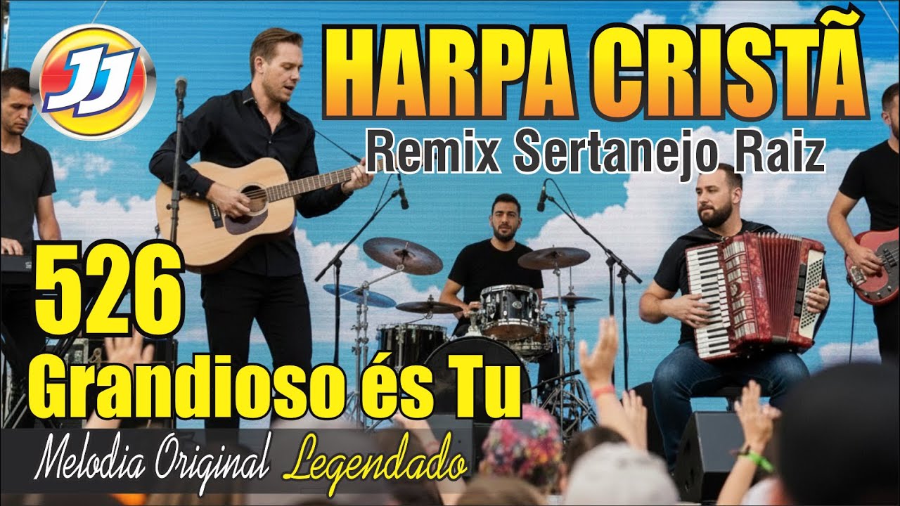 Grandioso és Tu - 526 - Remix Sertanejo Raiz Harpa Cristã - Melodia Original LEGENDADO