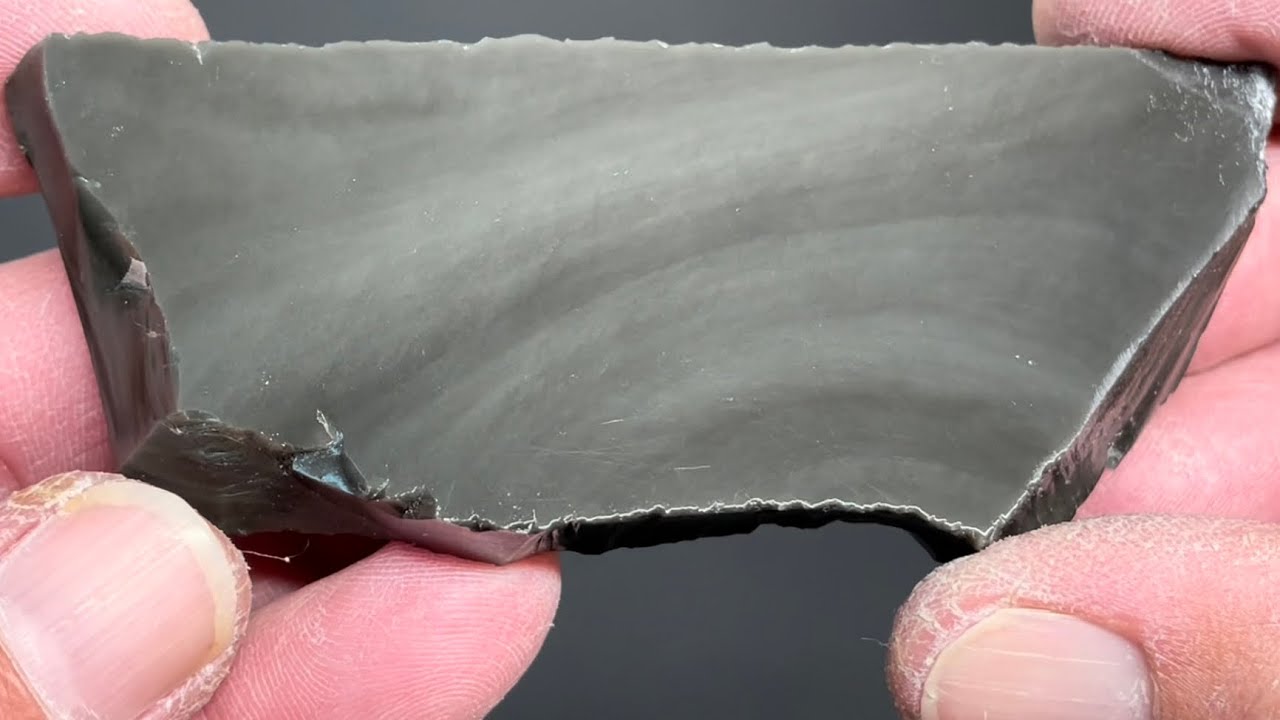 Cutting Incredible Silver Sheen Obsidian