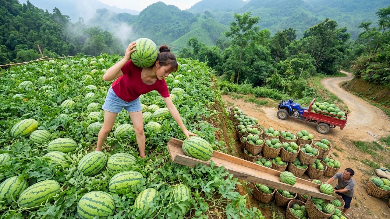 Using a Four-Wheel Vehicle to Transport 1000kg of Harvested Produce from the Hill to the Market