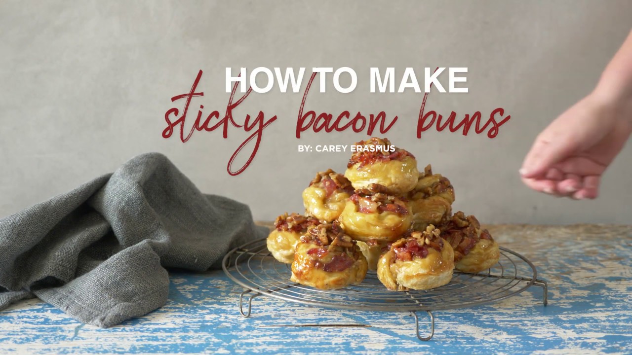 How to make sticky bacon buns