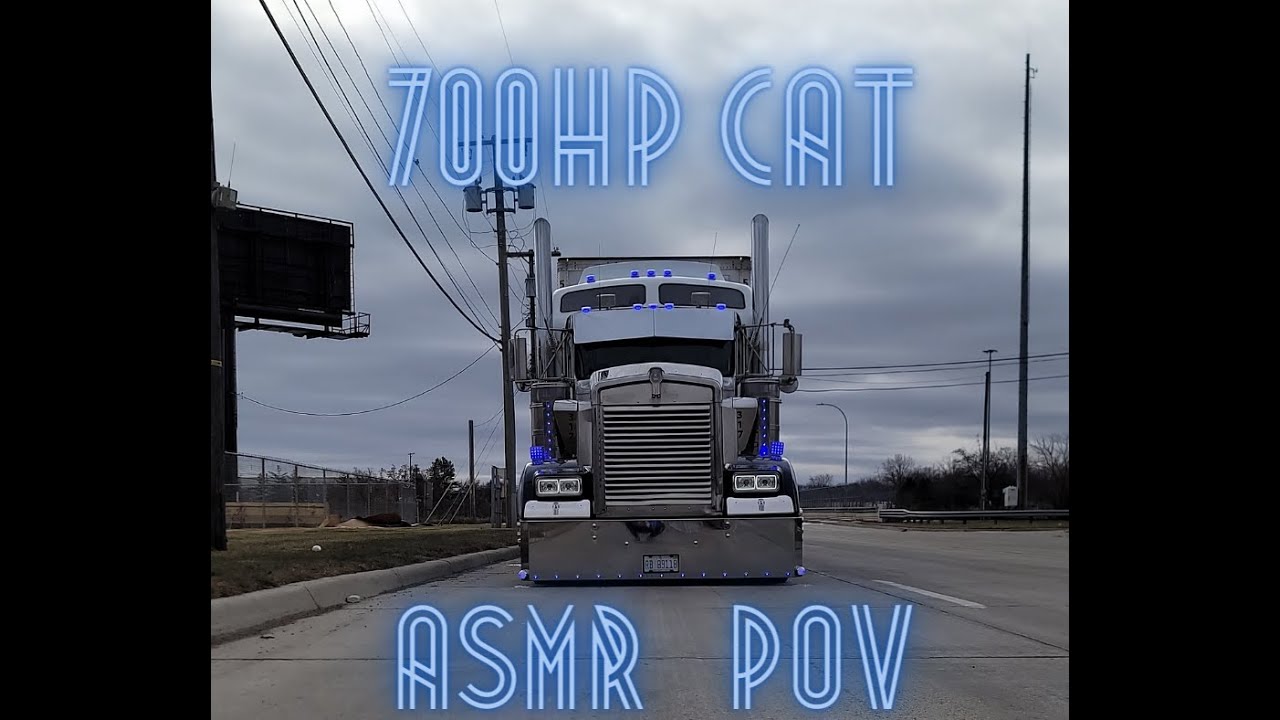**700 HP CAT 3406E | STRAIGHT PIPE | ASMR | KENWORTH W900L | DETROIT - CHICAGO - DETROIT | 13 SPEED
