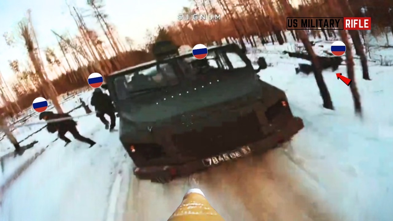 Украинские FPV-дроны SIGNUM взорвали попытку российских солдат выпрыгнуть из машины в Лаймане.