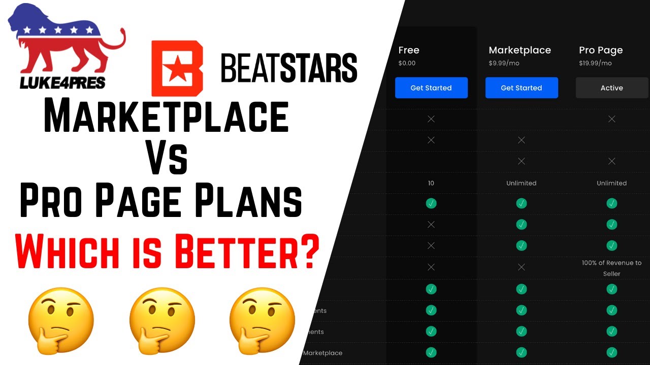 Beatstars Marketplace Vs Pro Page | Which Plan Is Right For You? (2021)