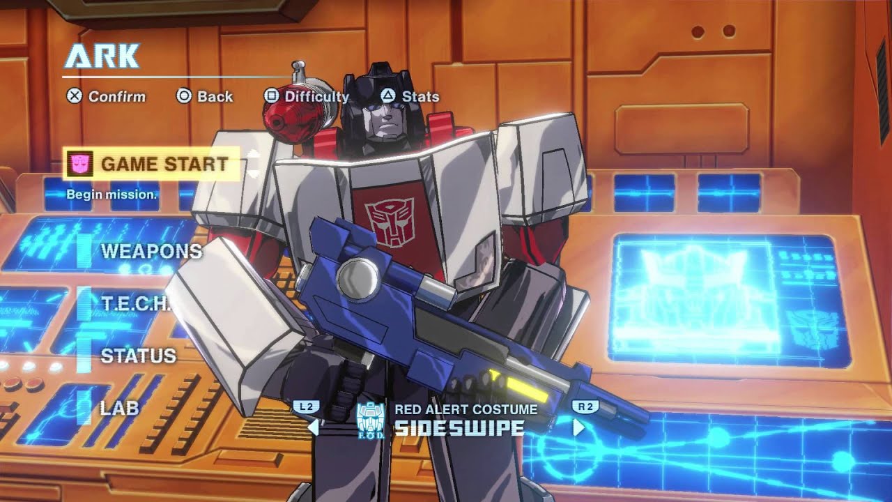 Transformers: Devastation - Change Characters in ARK: Nemesis Prime, Goldfire, Red Alert Costumes