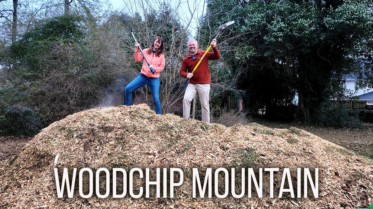 We Jumped into the New Garden Already! Woodchips and more Woodchips!