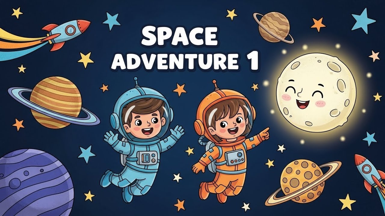 Space Adventure 1 🚀🌌 | Learn Planets & Space for Kids and Toddlers