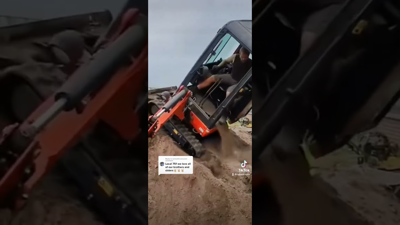 Tips mini excavator #howto #teach #construction #fail #viral #laborerspov