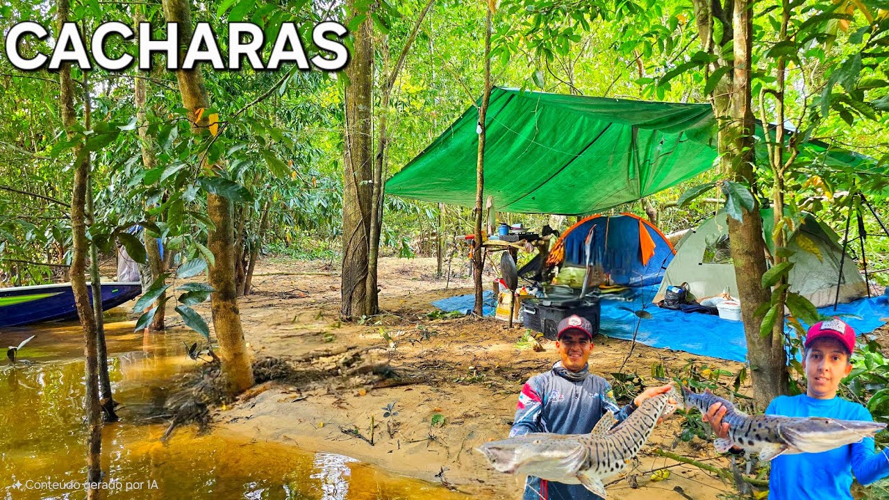 Montamos o ACAMPAMENTO na beira do Rio, teve caldo de peixe jiripoca com pirão, muito PEIXE na linha