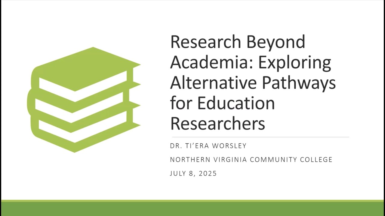 Exploring Alternative Pathways for Education Researchers