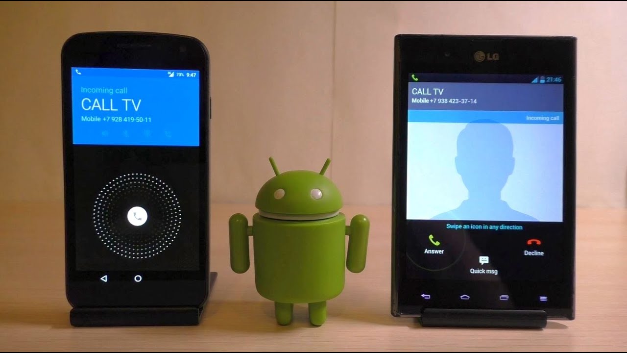 Samsung Nexus & LG Optimus Vu Incoming Call