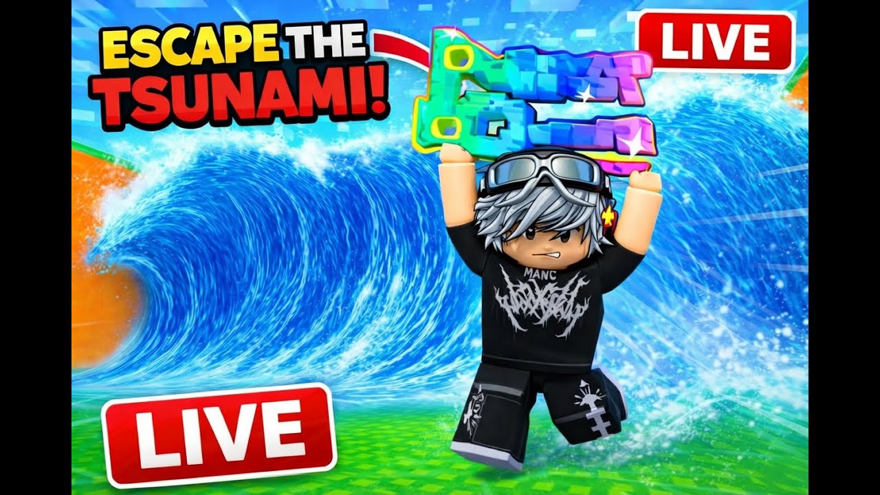 🔴 LIVE  Escape tsunami for brainrot Dupe & Tower