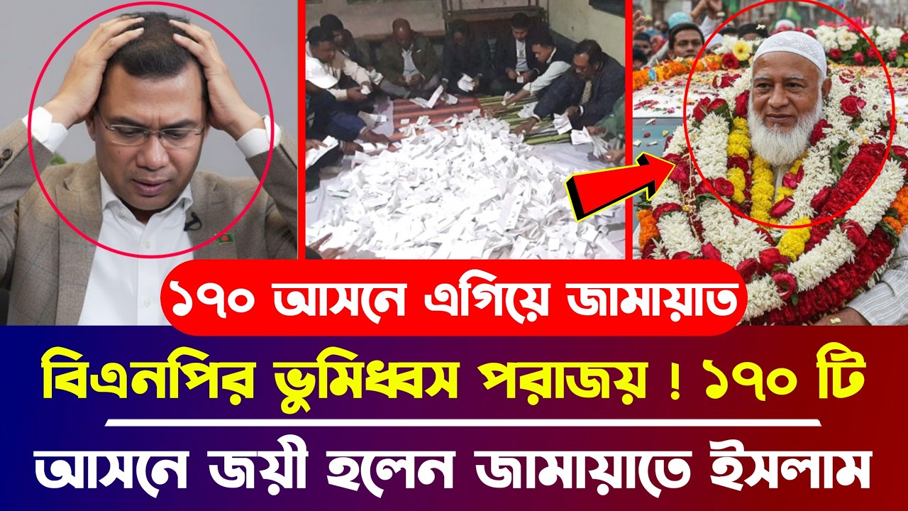 বিএনপির ভুমিধ্বস পরাজয় ! ১৭০ টি আসনে জয়ী হলেন জামায়াতে ইসলাম | Election News 2026