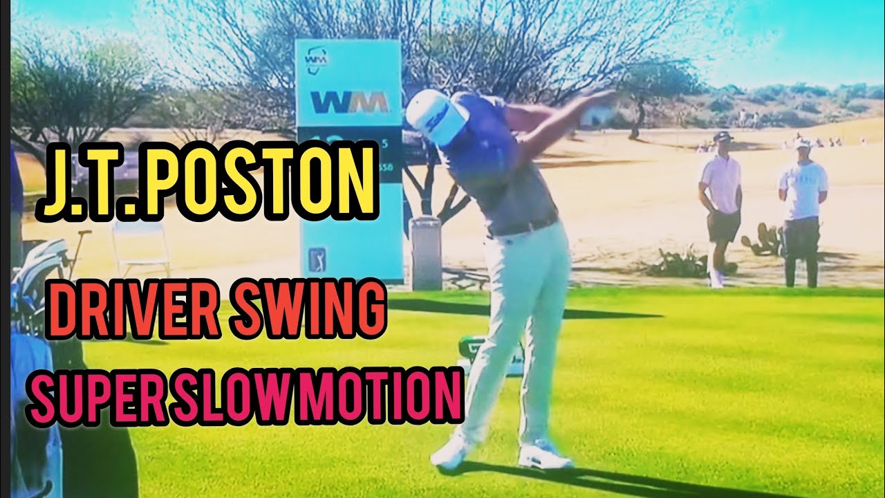 J.T. Poston Driver Swing in Super Slow Motion,  face on