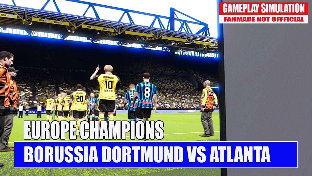 Borussia Dortmund vs Atalanta | European champion league  | Gameplay Simulation (Fan-Made)