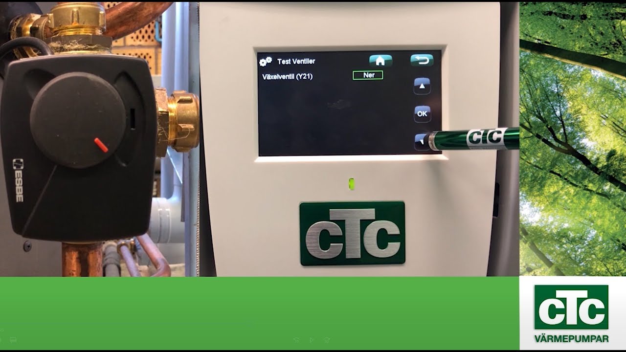 Inställning av växelventiler på CTC EcoZenith i550 Pro