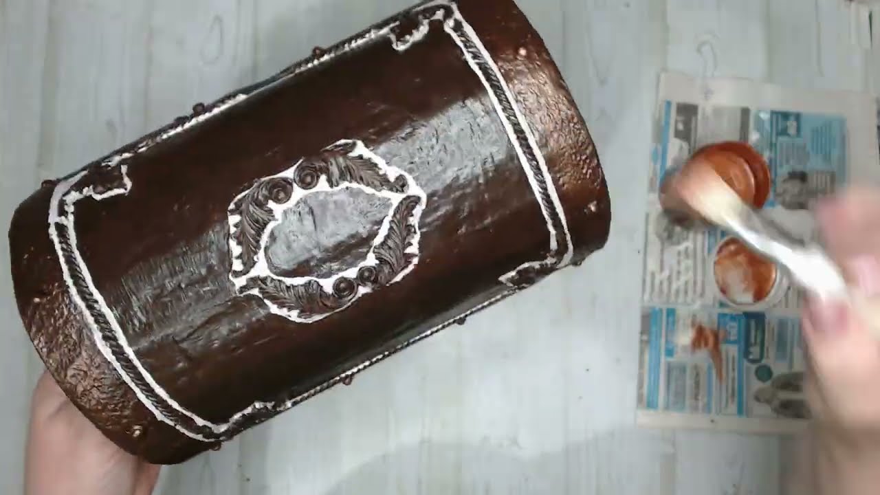DIY CARDBOARD CHEST \\СУНДУК ИЗ КАРТОНА СВОИМИ РУКАМИ. \\ТВОРЧЕСКИЕ ИДЕИ