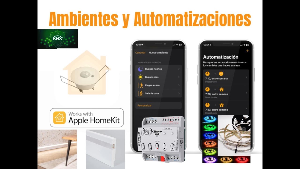 TIRA LED 🚦EN ZÓCALO 🏠--- 📲 HOMEKIT APPLE VS KNX