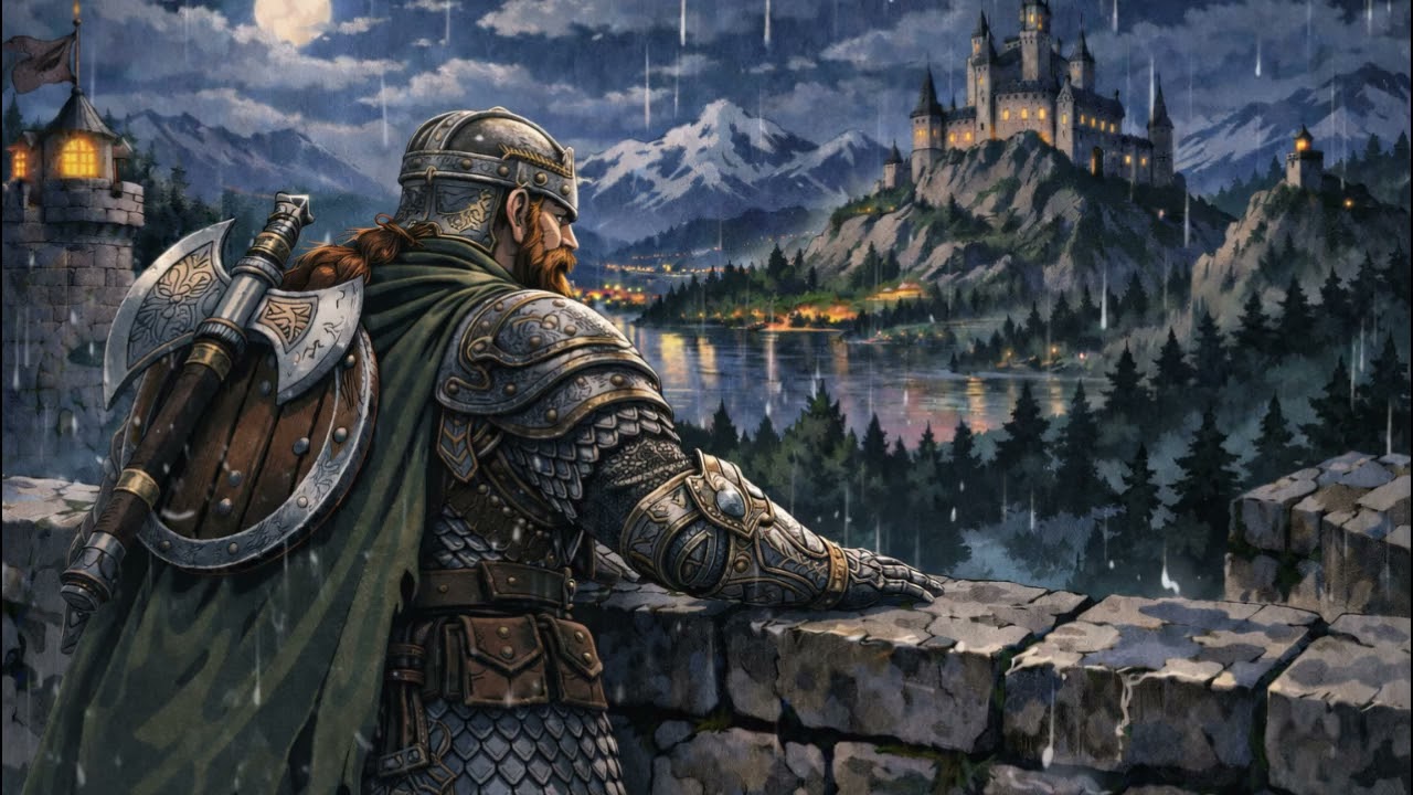 Under the Grey Skies of Velkaris – Fantasy Rain Ambience – Medieval Lofi for Studying & Relaxing