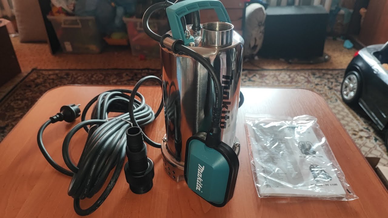 Обзор и демонстрация работы насоса Makita PF1100