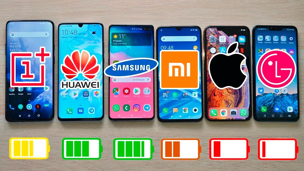 OnePlus 7 Pro vs P30 Pro vs Galaxy S10+ vs XS Max vs Mi 9. TEST BATERIA EXTREMO!!