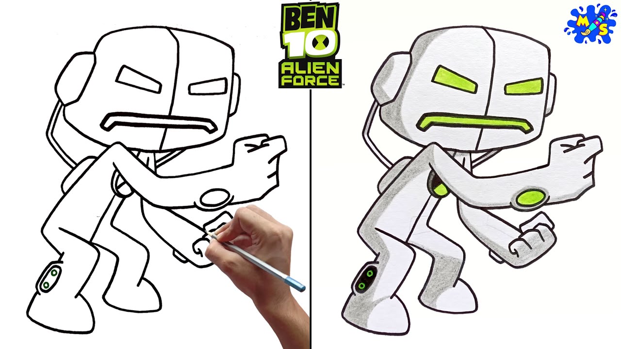 Ben 10 Alien Force Drawing || How to draw Echo Echo from Ben 10 Alien Force