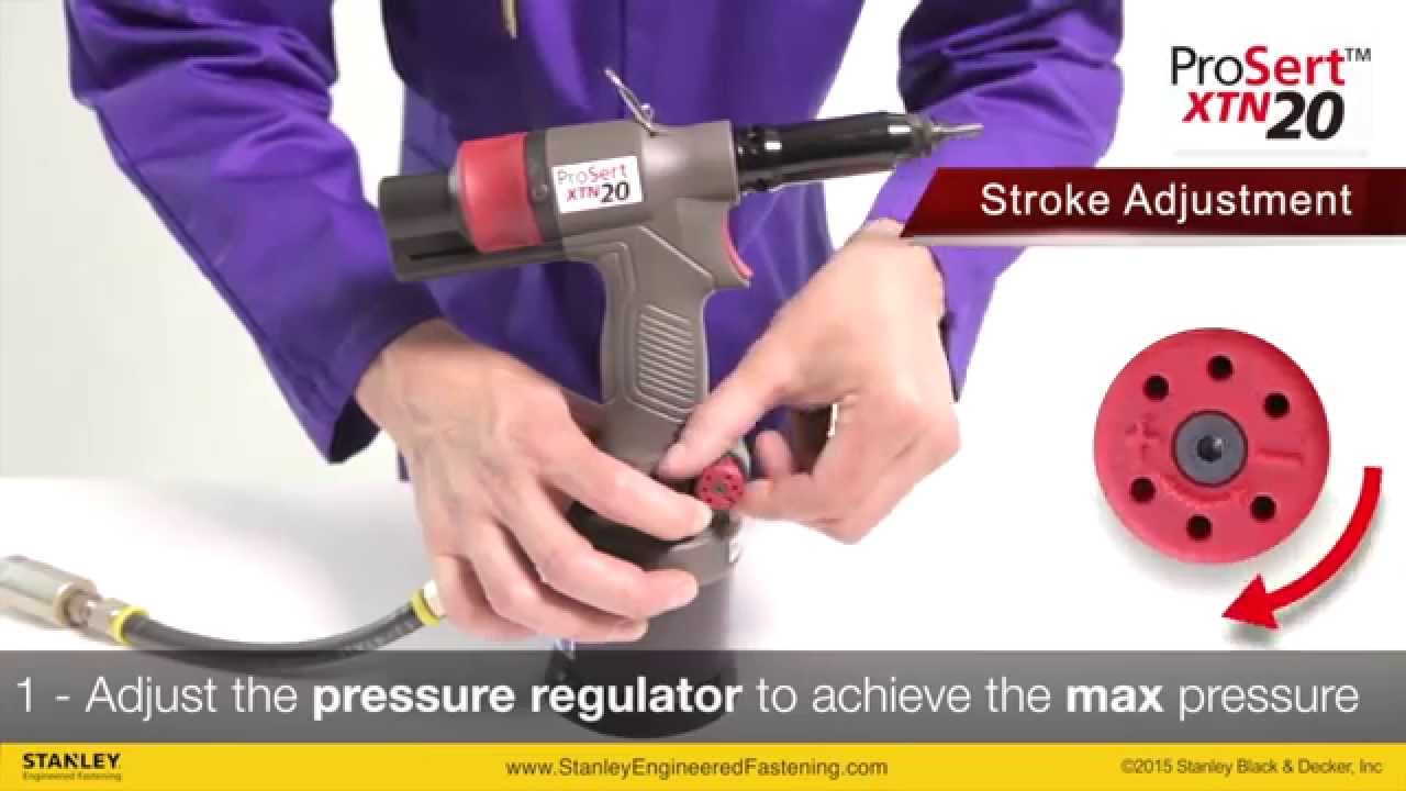 POP Avdel ProSert® XTN20 Stroke and Force Adjustment