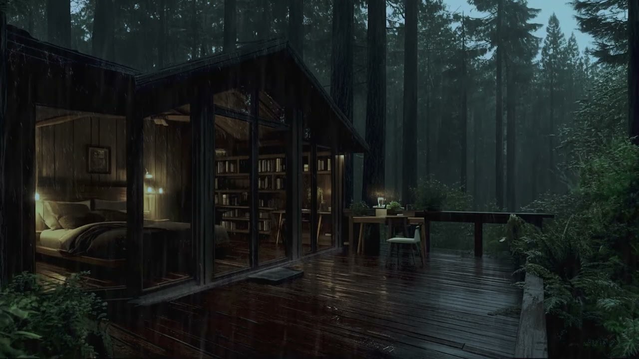 Peaceful Rain Falling Outside the Window | Night Rain Ambience for Deep Sleep and Relaxation