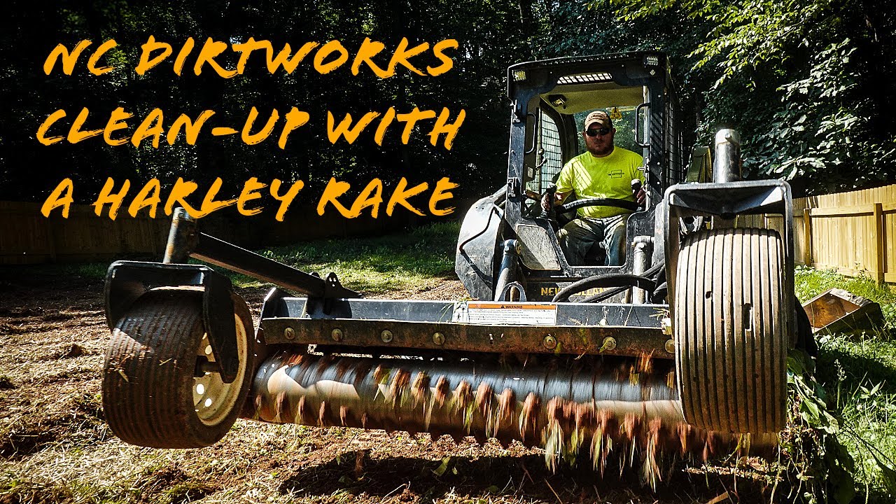 We're back! Cleaning up a bumpy yard with a Harley Rake!!!