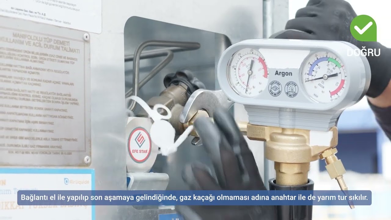 Tüp Demeti Kullanımı (Müşteri çıkışı karşılıklı ya da sağda olanlar) | Air Liquide Türkiye