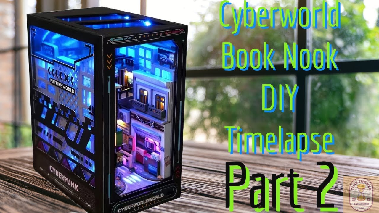 Part 2 Cyberworld Book Nook DIY TIMELAPSE