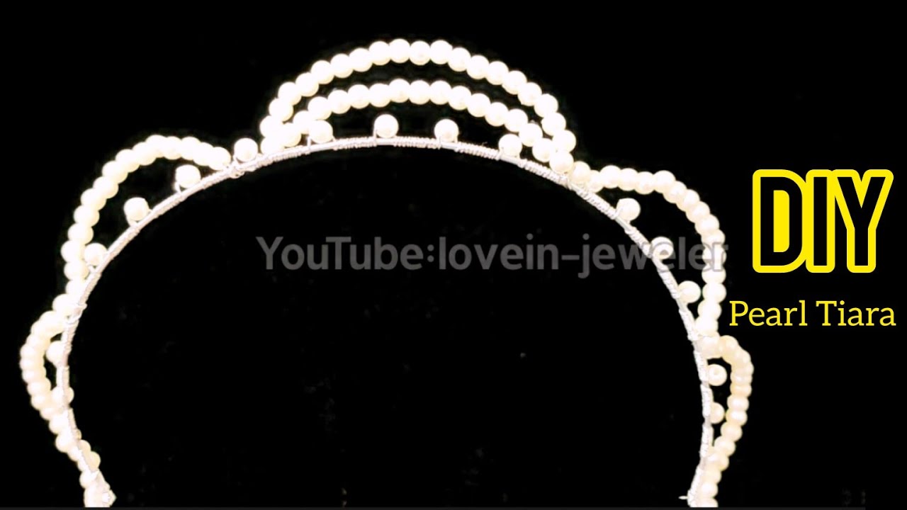 Wire wrapping pearl crown - diy bridal tiara