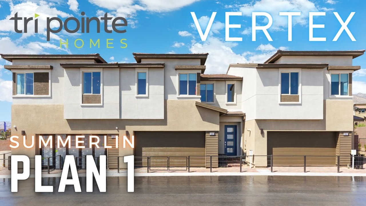 Vertex by Tri Pointe Modern Townhomes for Sale in Summerlin, Las Vegas, NV | Plan 1, $469k+, 1,790ft