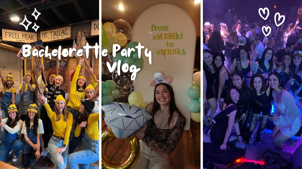 VLOG: DENISE’S BACHELORETTE | smiski theme, south lake tahoe, minion attire, axe throwing, clubbing