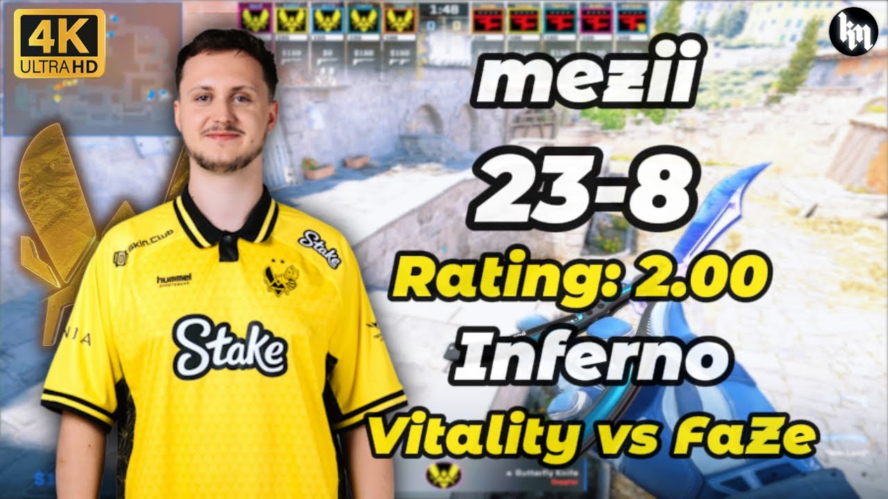 mezii (23-8) Vitality vs FaZe (Inferno) | StarLadder Budapest Major 2025 #cs2 #mezii