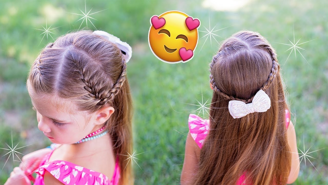 Little Girl Hairstyle - Half up Half Down School Hair Ideas