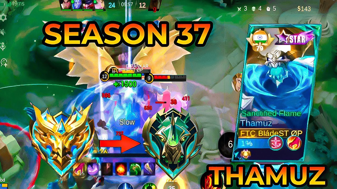 THAMUZ DESTROYING RANKS | MYTHIC PUSH SEASON 37 | FIRST MATCH HIGHLIGHT