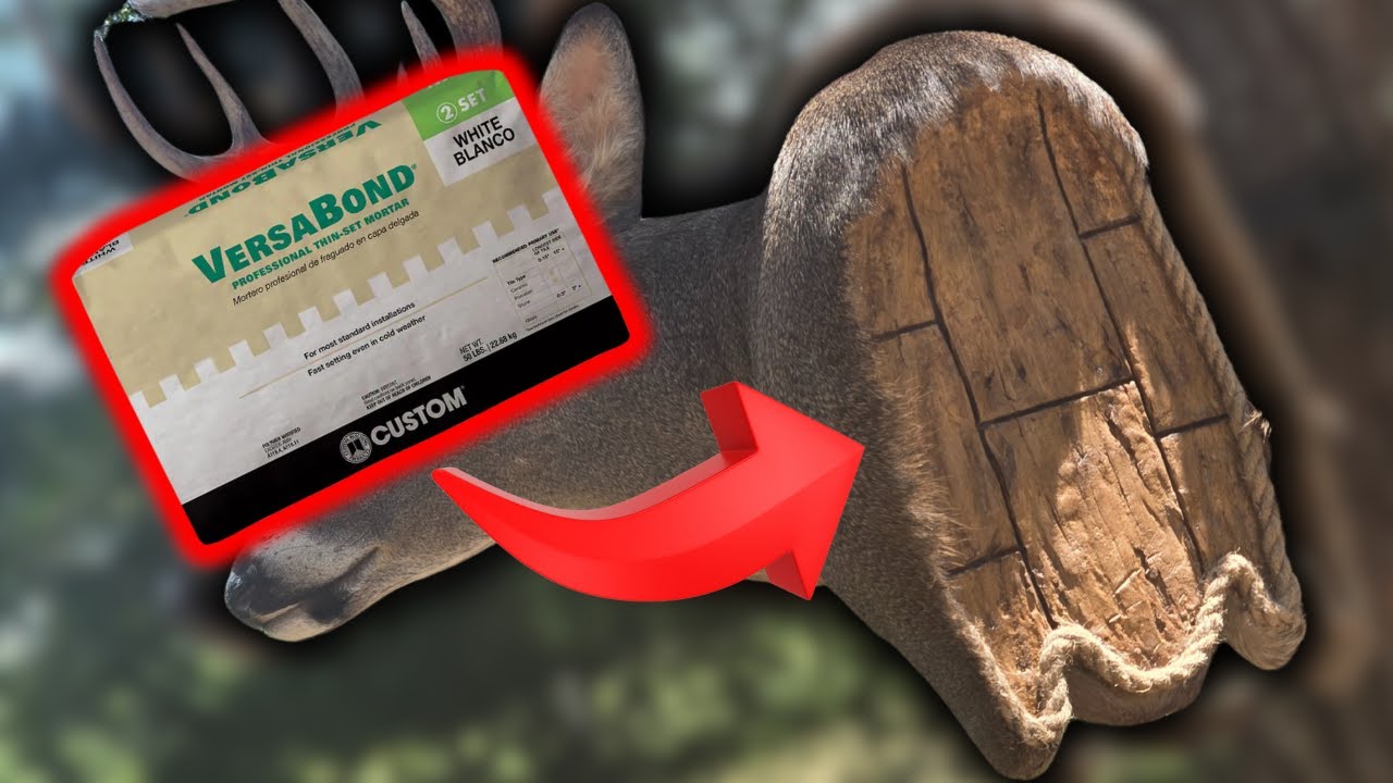 How to finish a whitetail pedestal mounts with thin-set mortar