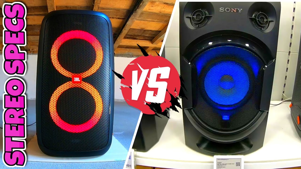 JBL Partybox 100 vs Sony MHC V21D | Extreme Boomy Sound | Low Toned Bass | High Power Audio Systems
