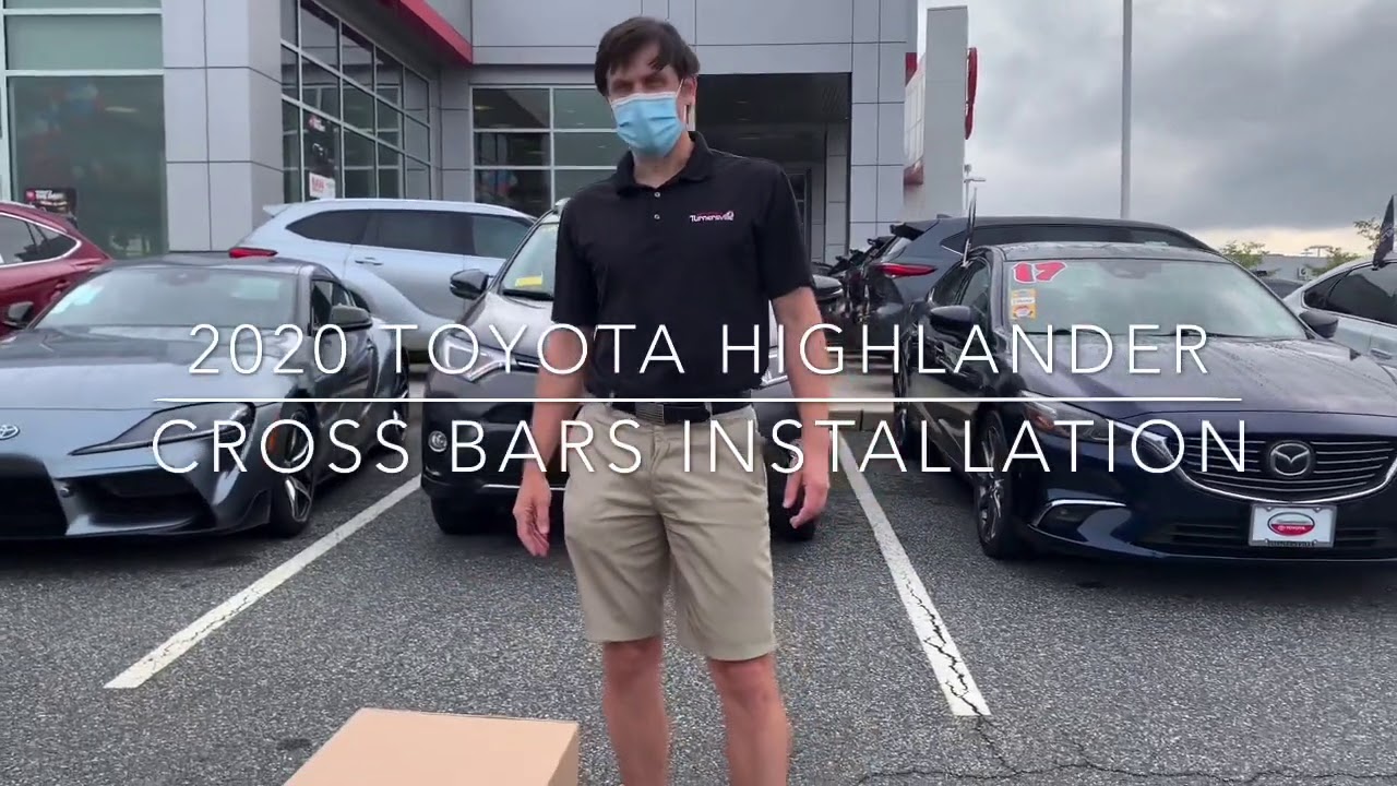 Cross bar installation for 2020, 2021, 2022,2023 Toyota Highlander