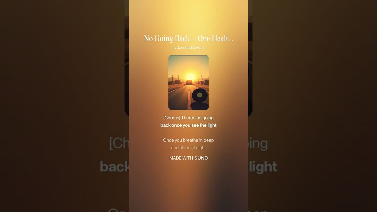 No Going Back – One Healthy Victor