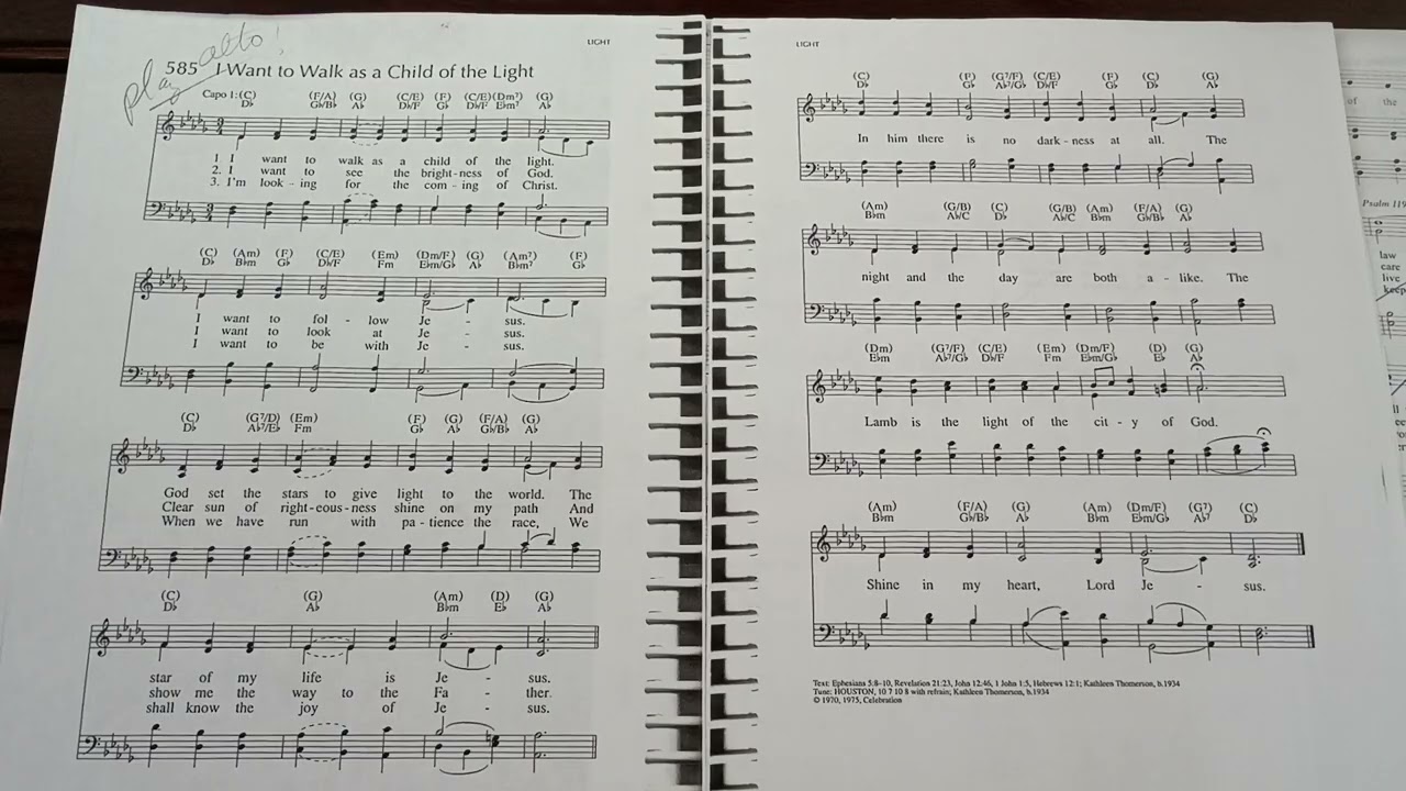 585 I Want to Walk as a Child of the Light SOPRANO 
