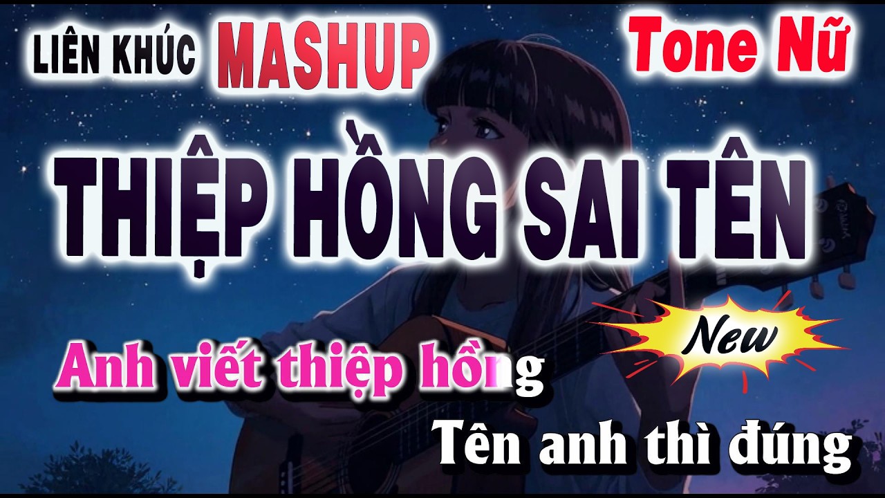 Thiệp Hồng Sai Tên Karaoke Mashup Tone Nữ | Quân Beat