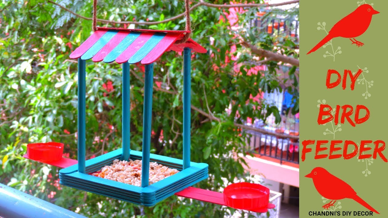 How to Make a Bird Feeder || DIY Popsicle Stick Bird Feeder || Popsicle Sticks Craft Ideas ||